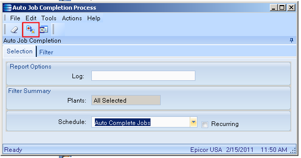 SaberLogic Blog - Automatic Job Closing in Epicor - Image 5 - Click the final process button