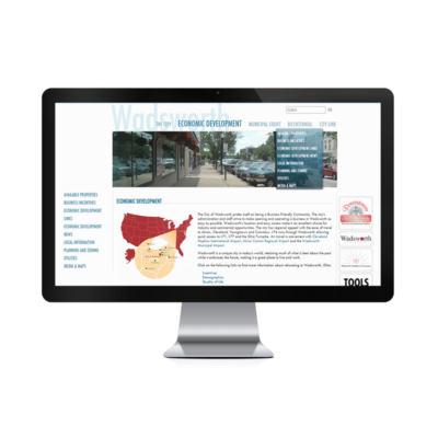City of Wadsworth Economic Development - SaberLogic Joomla Website Design