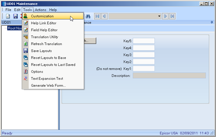 SaberLogic Blog - Epicor Screen Customization Image 1 - Open form you would like to set Epicor default value