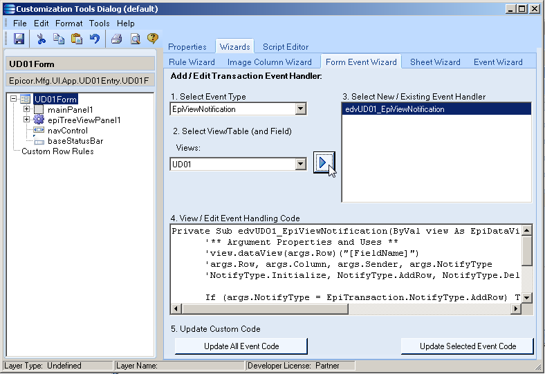 SaberLogic Blog - Epicor Screen Customization Image 5 - Click the right arrow next