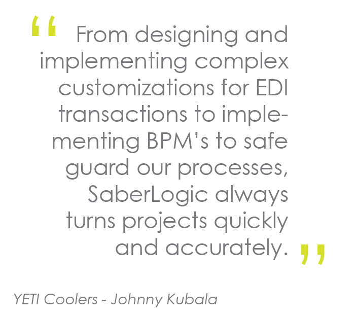 SaberLogic - YETI Testimonial on Epicor Services SaberLogic - YETI Testimonial on Epicor Services